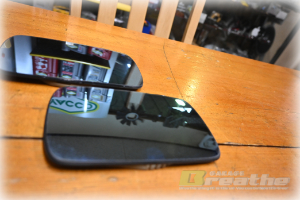 BMW E30 ドアミラーグラス貼り替え